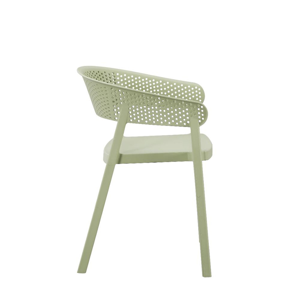 Silla para Exteriores Manaos Verde 52x73cm Apilable con Apoya Brazos y con Espaldar