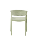 Silla para Exteriores Manaos Verde 52x73cm Apilable con Apoya Brazos y con Espaldar