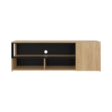 Rack de TV Noland Fresno Europeo y Wengue 151.2x50.7cm para TV Hasta 65" Pulgadas con Tres Compartimientos