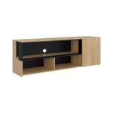 Rack de TV Noland Fresno Europeo y Wengue 151.2x50.7cm para TV Hasta 65" Pulgadas con Tres Compartimientos