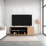 Rack de TV Noland Fresno Europeo y Wengue 151.2x50.7cm para TV Hasta 65" Pulgadas con Tres Compartimientos