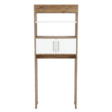 Ahorrador de Espacio para Baño Bath Fresno y Blanco 62.4x160cm con Un Entrepaño