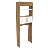 Ahorrador de Espacio para Baño Bath Fresno y Blanco 62.4x160cm con Un Entrepaño
