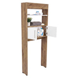 Ahorrador de Espacio para Baño Bath Fresno y Blanco 62.4x160cm con Un Entrepaño