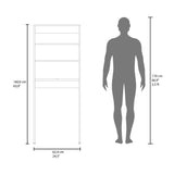 Ahorrador de Espacio para Baño Bath Fresno y Blanco 62.4x160cm con Un Entrepaño