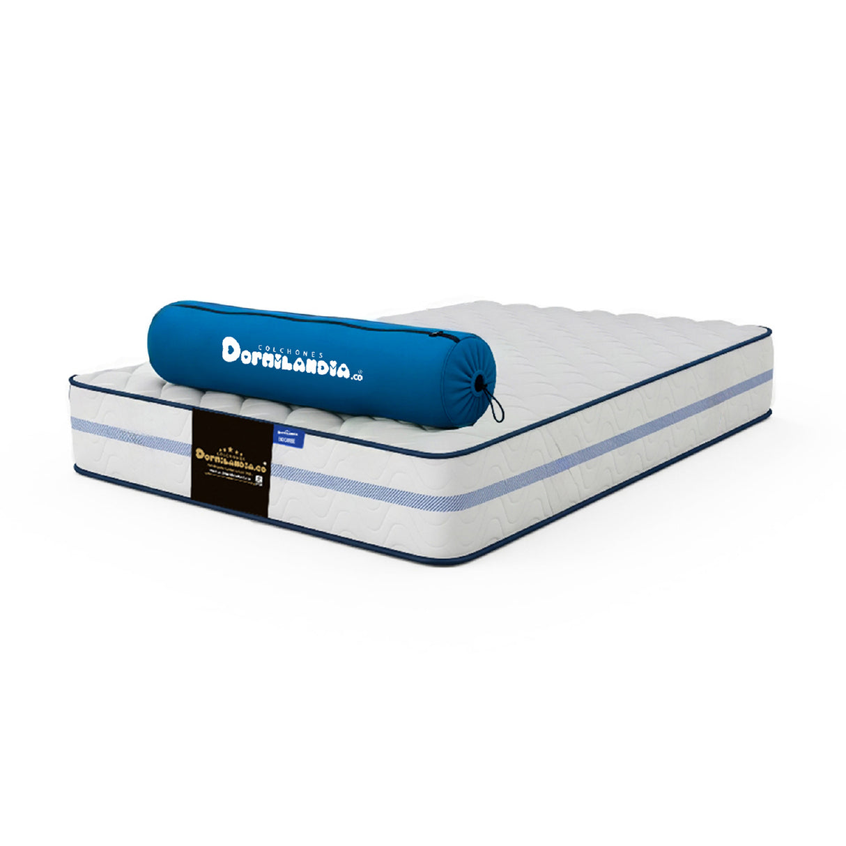 Colchón Enrollado Caribe Blanco Semidoble 120 X 190 Cm Firmeza Suave Doble Faz