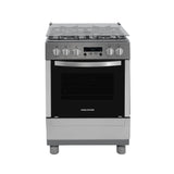 Estufa Challenger Kitchen Gourmet Gris 60x93cm para Gas Natural con Cuatro Quemadores y Un Horno Rosticero Grill