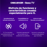 Televisor Smart Challenger Roku Negro 122.5x70.9cm de 55" Pulgadas 4K con Wifi Integrado y con Bluetooth