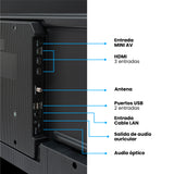 Televisor Smart Challenger Roku Negro 122.5x70.9cm de 55" Pulgadas 4K con Wifi Integrado y con Bluetooth