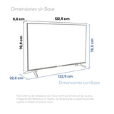 Televisor Smart Challenger Roku Negro 122.5x70.9cm de 55" Pulgadas 4K con Wifi Integrado y con Bluetooth