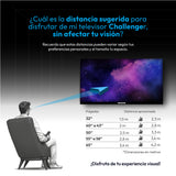 Televisor Smart Challenger Roku Negro 122.5x70.9cm de 55" Pulgadas 4K con Wifi Integrado y con Bluetooth