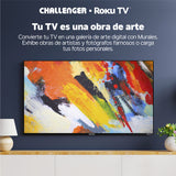 Televisor Smart Challenger Roku Negro 71.8x43.1cm de 32" Pulgadas HD con Wifi Integrado y con Bluetooth