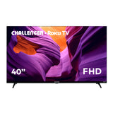 Televisor Smart Challenger Roku Negro 89.2x51.5cm de 40" Pulgadas Full HD con Wifi Integrado y con Bluetooth