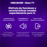 Televisor Smart Challenger Roku Negro 89.2x51.5cm de 40" Pulgadas Full HD con Wifi Integrado y con Bluetooth