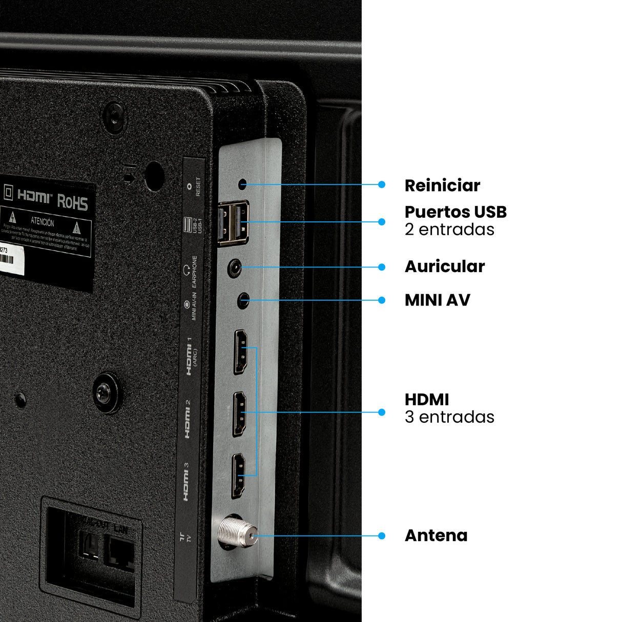 Televisor Smart Challenger Roku Negro 89.2x51.5cm de 40" Pulgadas Full HD con Wifi Integrado y con Bluetooth