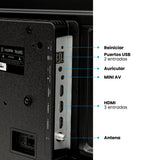 Televisor Smart Challenger Roku Negro 89.2x51.5cm de 40" Pulgadas Full HD con Wifi Integrado y con Bluetooth