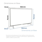 Televisor Smart Challenger Google Tv Negro 122.6x71.2cm de 55" Pulgadas 4K con Wifi Integrado y con Bluetooth