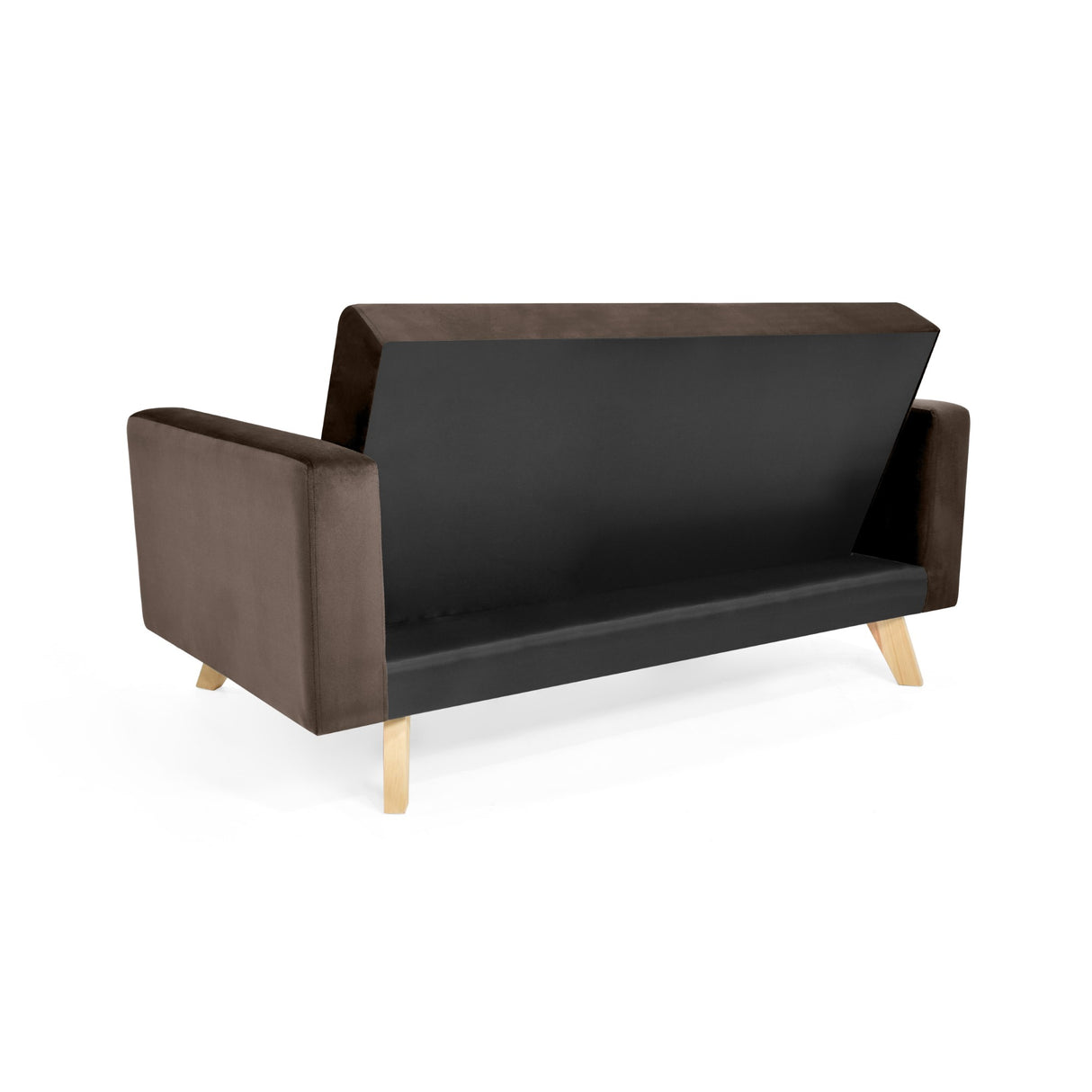 Sofá Baru Chocolate Denver y Matiz Natural 150x82cm de Dos Puestos sin Apoya Brazos