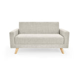Sofá Baru Taupe Dicosta y Matiz Natural 150x82cm de Dos Puestos sin Apoya Brazos