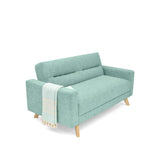 Sofá Barza Aqua Dicosta y Matiz Natural 150x82cm de Dos Puestos con Apoya Brazos