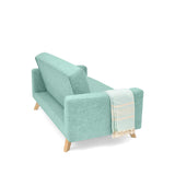 Sofá Barza Aqua Dicosta y Matiz Natural 150x82cm de Dos Puestos con Apoya Brazos