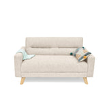 Sofá Barza Trigo Dicosta y Matiz Natural 150x82cm de Dos Puestos con Apoya Brazos