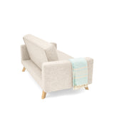 Sofá Barza Trigo Dicosta y Matiz Natural 150x82cm de Dos Puestos con Apoya Brazos