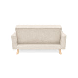 Sofá Barza Trigo Dicosta y Matiz Natural 150x82cm de Dos Puestos con Apoya Brazos