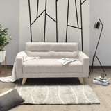 Sofá Barza Trigo Dicosta y Matiz Natural 150x82cm de Dos Puestos con Apoya Brazos