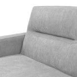 Sofá Barza Plata Dorsey y Matiz Natural 150x82cm de Dos Puestos con Apoya Brazos