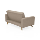 Sofá Barza Beige Duster y Matiz Natural 150x82cm de Dos Puestos con Apoya Brazos