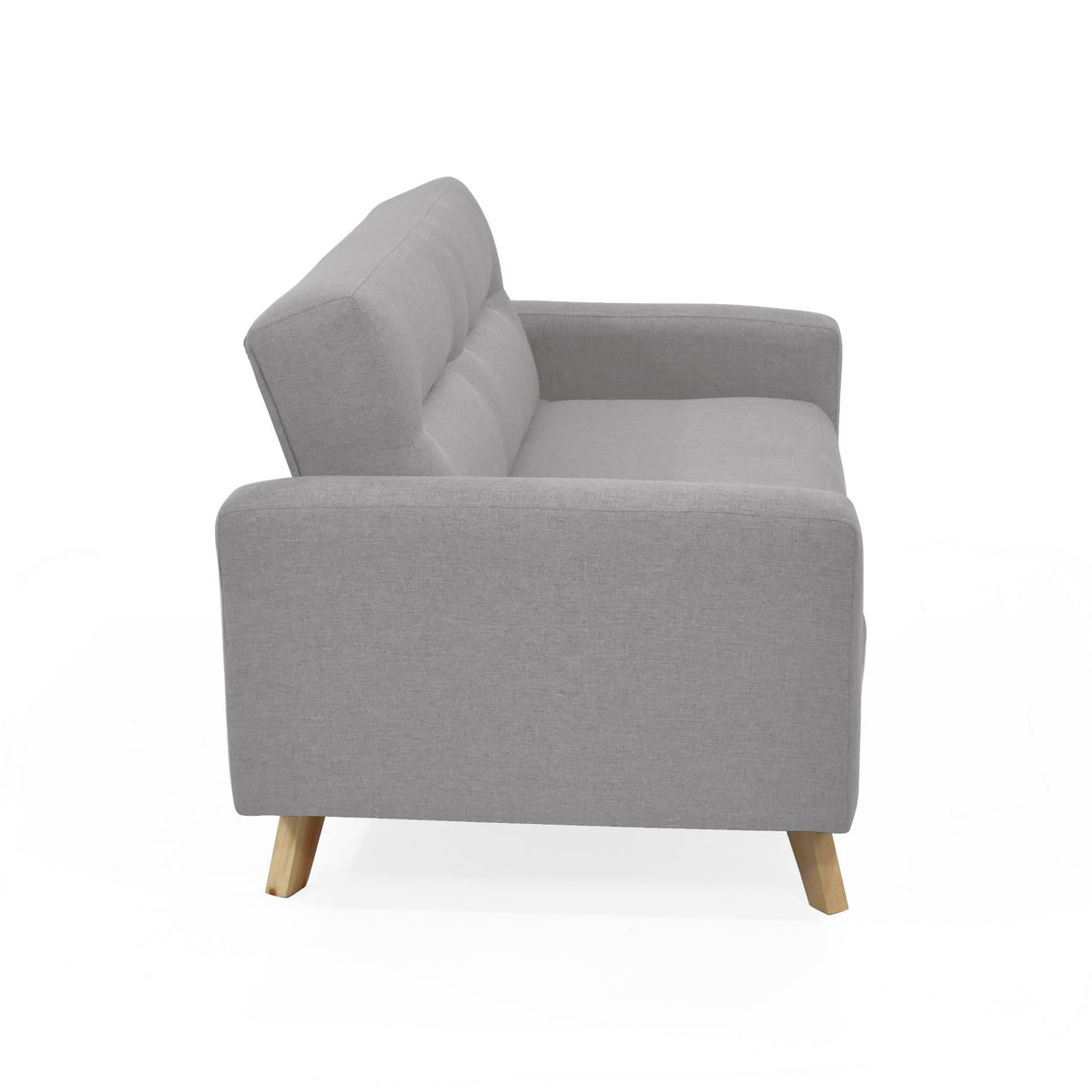Sofá Barza Plata Duster y Matiz Natural 150x82cm de Dos Puestos con Apoya Brazos