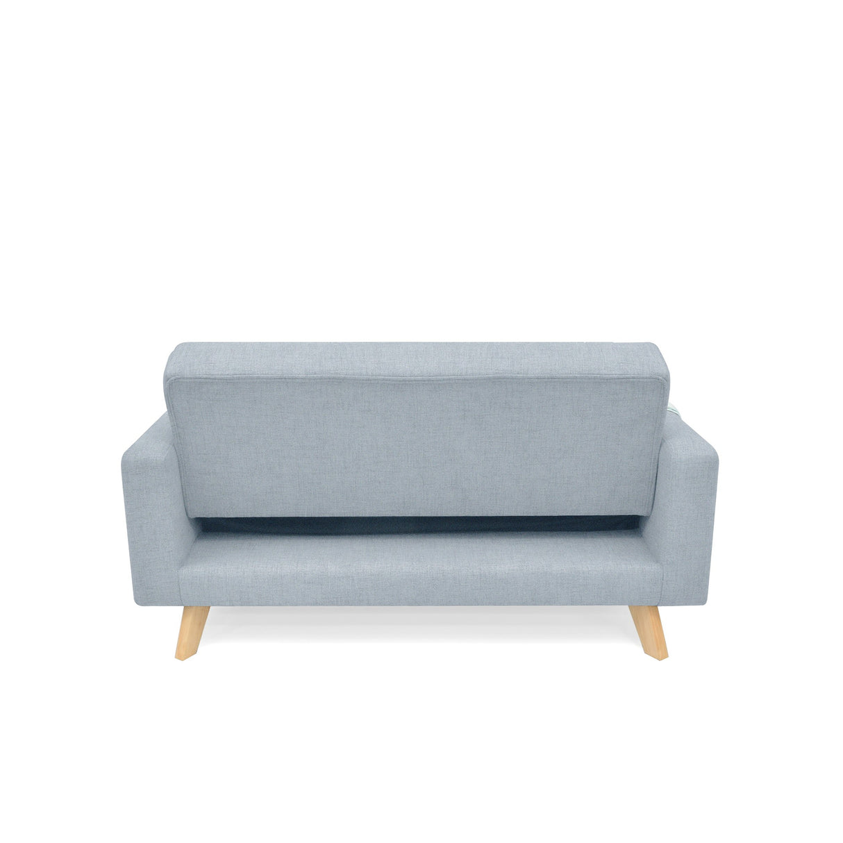 Sofá Barza Plata Eureka y Matiz Natural 150x82cm de Dos Puestos con Apoya Brazos