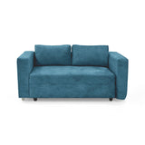 Sofá Cama Baxter Azul Sky 160x68cm de Tres Puestos con Apoya Brazos