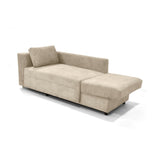 Sofá Cama Baxter Beige Sky 160x68cm de Tres Puestos con Apoya Brazos