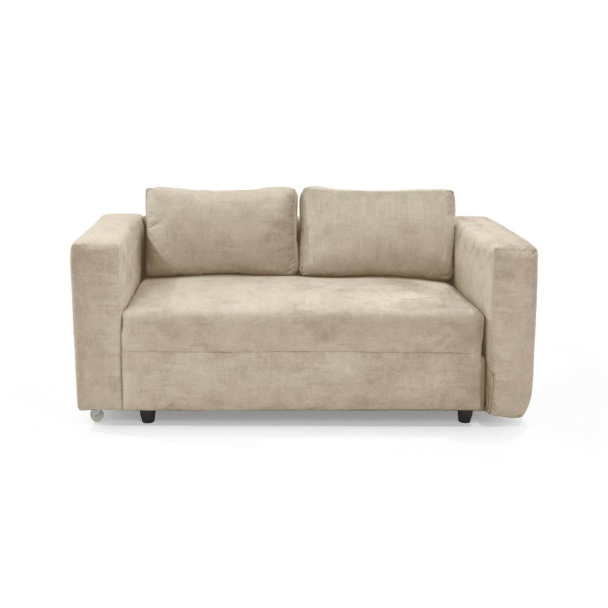 Sofá Cama Baxter Beige Sky 160x68cm de Tres Puestos con Apoya Brazos