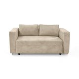 Sofá Cama Baxter Beige Sky 160x68cm de Tres Puestos con Apoya Brazos