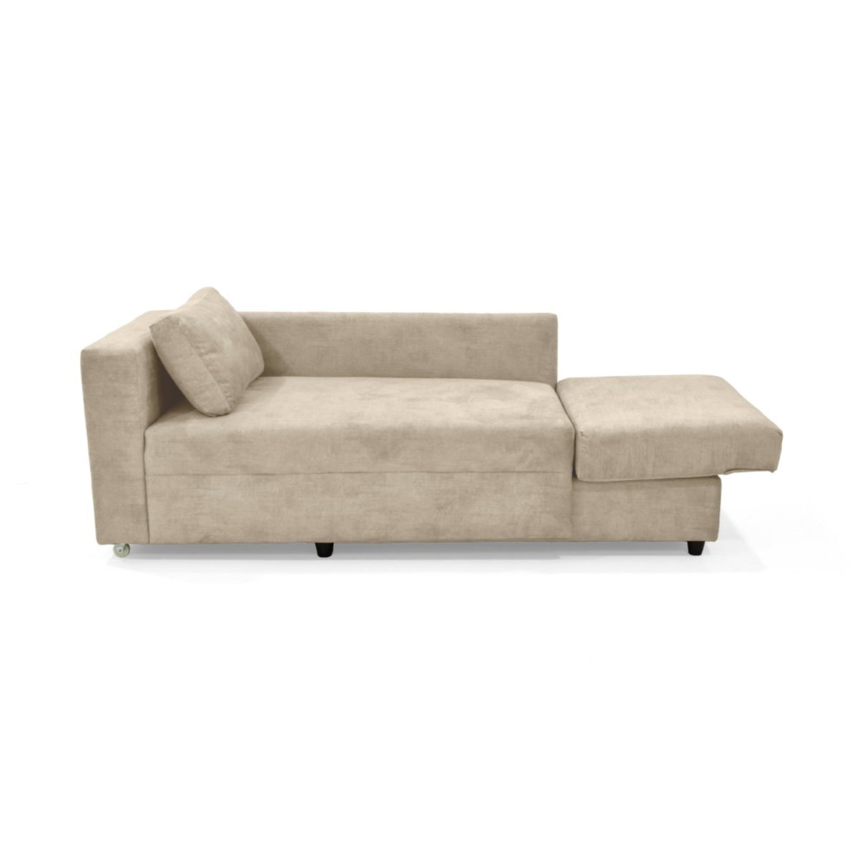 Sofá Cama Baxter Beige Sky 160x68cm de Tres Puestos con Apoya Brazos