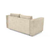 Sofá Cama Baxter Beige Sky 160x68cm de Tres Puestos con Apoya Brazos