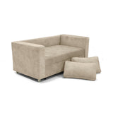 Sofá Cama Baxter Beige Sky 160x68cm de Tres Puestos con Apoya Brazos