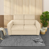 Sofá Bethel Beige Sky y Madera Cromo 148x95cm de Dos Puestos con Apoya Brazos