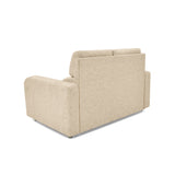 Sofá Bethel Beige Sky y Madera Cromo 148x95cm de Dos Puestos con Apoya Brazos