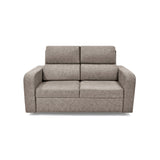Sofá Bethel Taupe Sky y Madera Cromo 148x95cm de Dos Puestos con Apoya Brazos