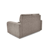 Sofá Bethel Taupe Sky y Madera Cromo 148x95cm de Dos Puestos con Apoya Brazos