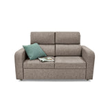 Sofá Bethel Taupe Sky y Madera Cromo 148x95cm de Dos Puestos con Apoya Brazos
