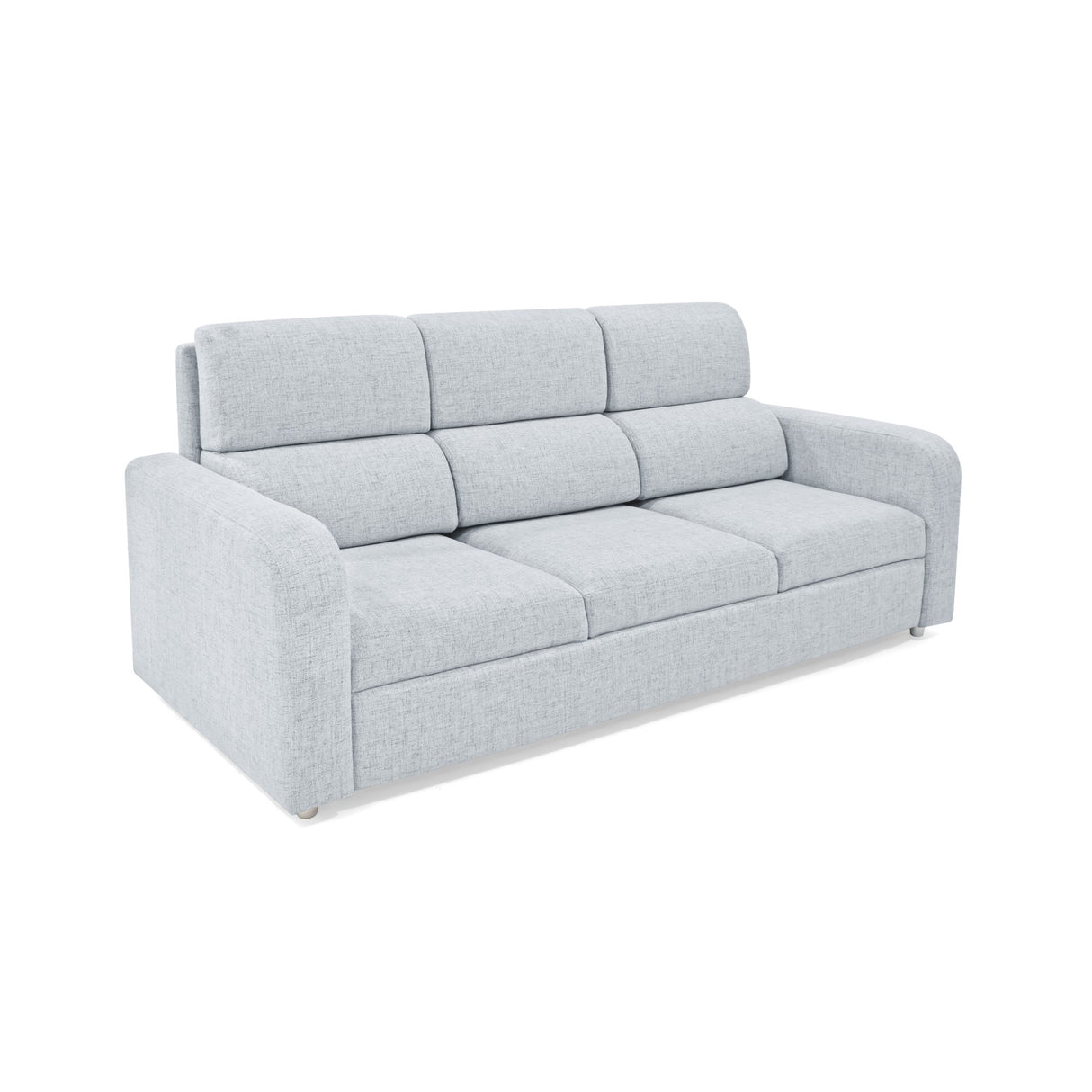 Sofá Bethel Acero Dicosta y Madera Cromo 207x95cm de Tres Puestos con Apoya Brazos