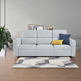 Sofá Bethel Acero Dicosta y Madera Cromo 207x95cm de Tres Puestos con Apoya Brazos