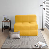 Sofá Cama Bosnia Mostaza Denver 102x78cm de Un Puesto sin Apoya Brazos