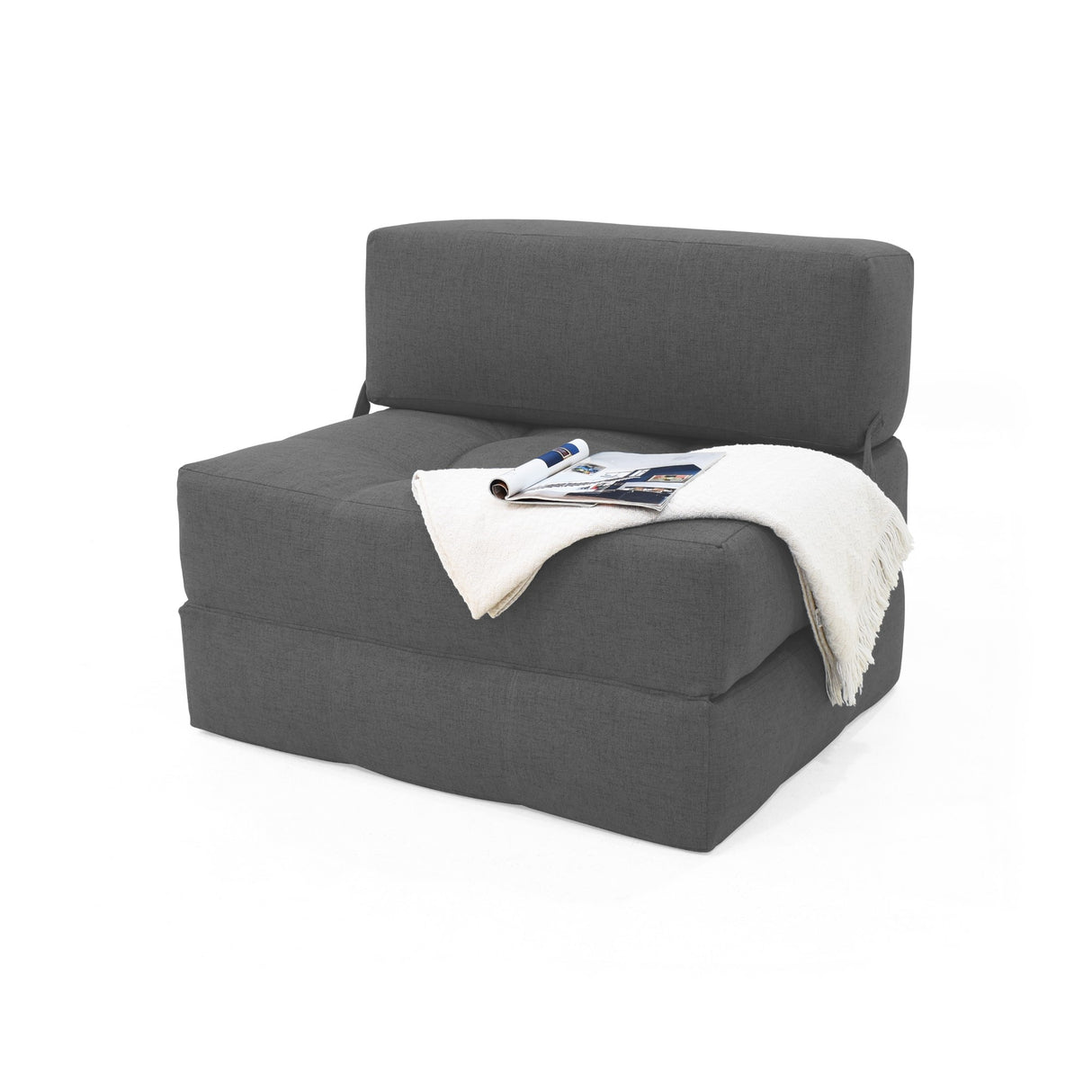 Sofá Cama Bosnia Gris Dicosta 102x78cm de Un Puesto sin Apoya Brazos