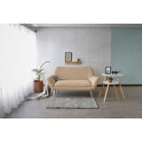 Sofá Cannes Beige Dicosta y Matiz Natural 136x85cm de Dos Puestos sin Apoya Brazos